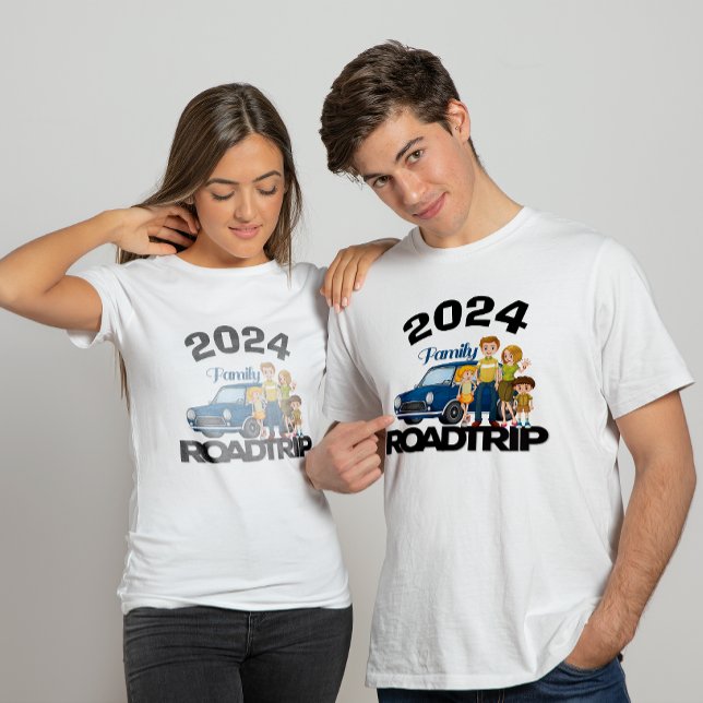 Family Road Trip 2025, Cartoonish Style, Custom T-Shirt (Family Road Trip holidays)
