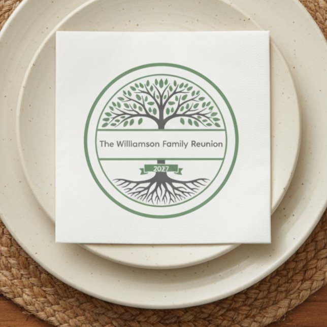 Family Roots Reunion Serviette (Family reunion Paper napkin )