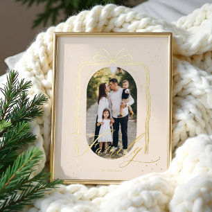 Family Script Classy Chic Weihnachts-Bow-Foto Foliendrucke