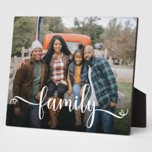 Family Script Custom Foto Plaque Fotoplatte