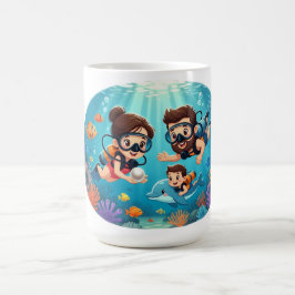 Family Scuba Diving Adventure Kaffeetasse