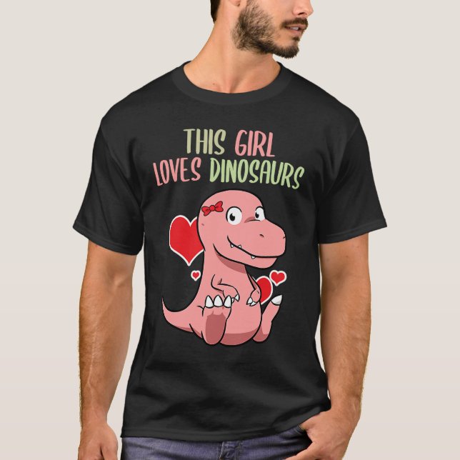 Family Siblings Rex Love Tyrannosaurus Rex Girl Ki T-Shirt (Vorderseite)