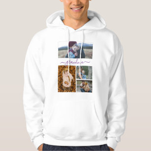 Family Simple Collage Moderne Liebe Oma Mama Hoodie