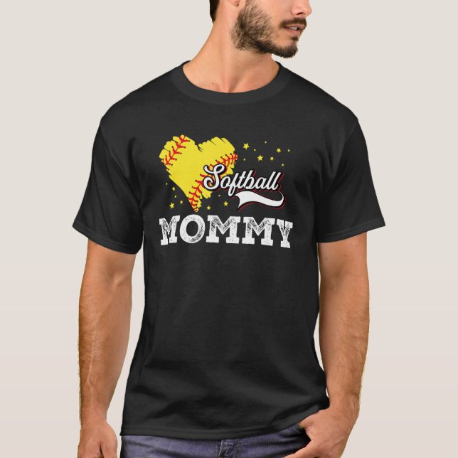 Family Softball Palyer Mommy Softball Mother Grand T-Shirt (Vorderseite)