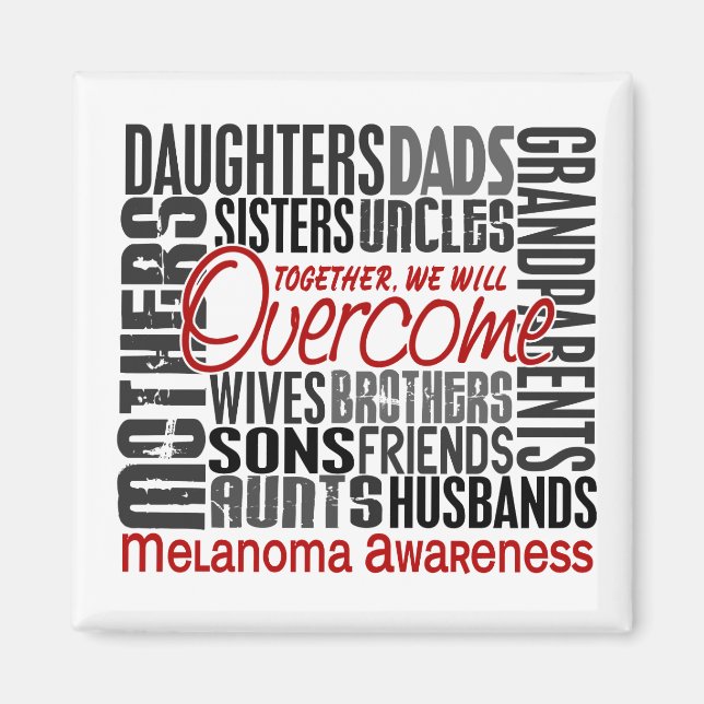 Family Square Melanom Magnet (Vorne)