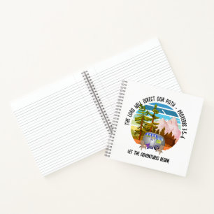 Family Summer Camping Christlich Van Life Notizbuch
