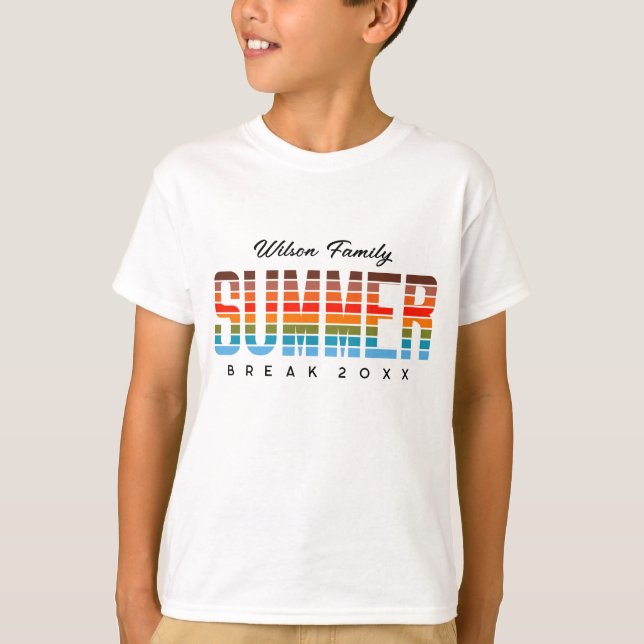 Family Summer Sunset Beach Vacation  T-Shirt (Vorderseite)