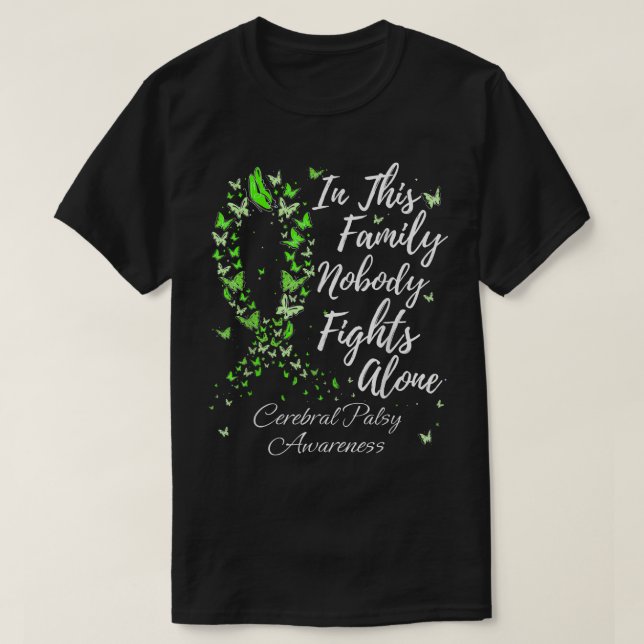 Family Support Cerebral Palsy CP Awareness  T-Shirt (Design vorne)