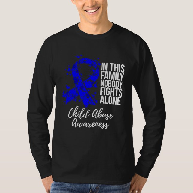 Family Support Child Abuse Awareness T-Shirt (Vorderseite)