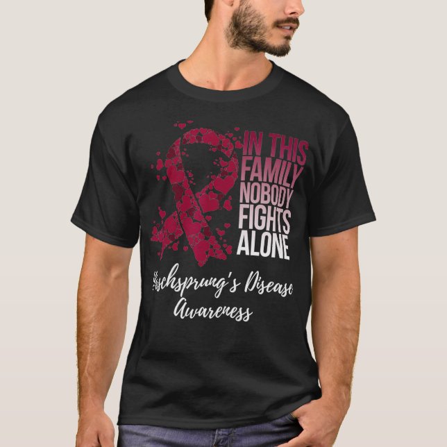 Family Support Hirschsprungs Disease Awareness T-Shirt (Vorderseite)