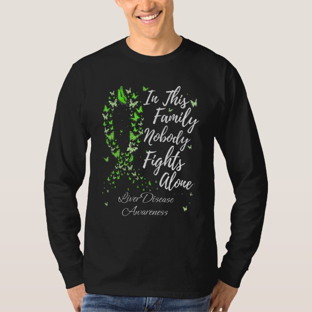 Family Support Liver Disease Awareness T-Shirt (Vorderseite)