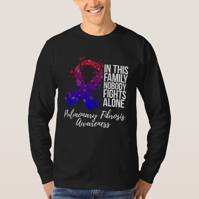 Family Support Pulmonary Fibrosis Awareness T-Shirt (Vorderseite)