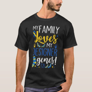 Family T21 Down Syndrome Awareness Month Socks Rib T-Shirt