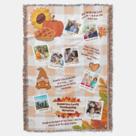 Family Thanksgiving Memories Photo Collage Decke
