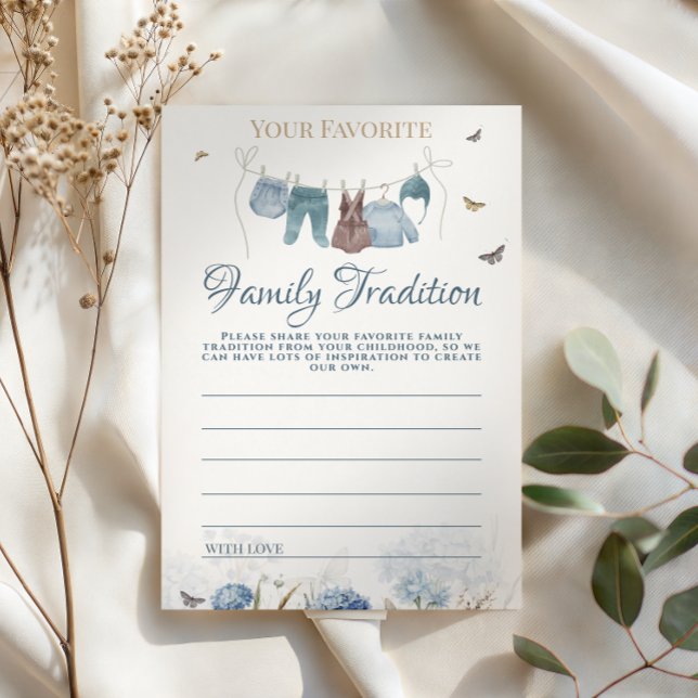 Family Tradition Baby Advice Card Baby in Bloom (Von Creator hochgeladen)