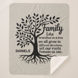 Family Tree Black & Tan Personalized Sherpadecke