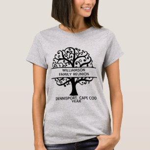 Family Tree Family Wiedersehen Black Modern Zeichn T-Shirt