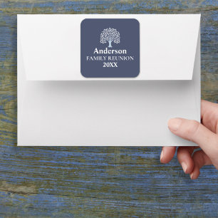 Family Tree Family Wiedersehen Individuelle Name/D Quadratischer Aufkleber