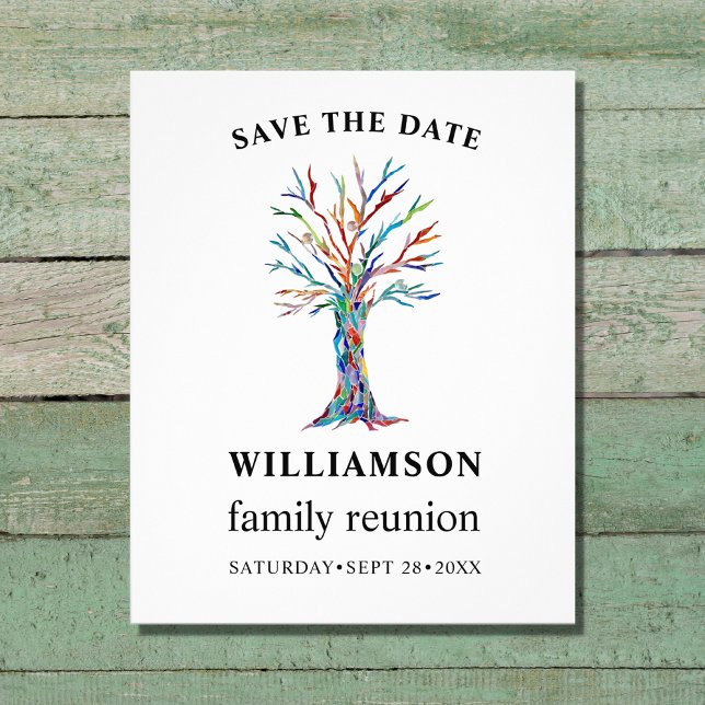 Family Tree Family Wiedersehen Save the Date Flyer (Von Creator hochgeladen)
