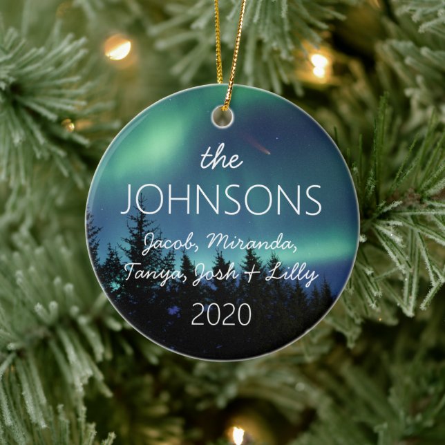 FAMILY TREE MEMORY NORTHERN LIGHTS 2020 KERAMIK ORNAMENT (Baum)
