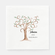 Family Tree Napkin Wiedersehen Party Supplies