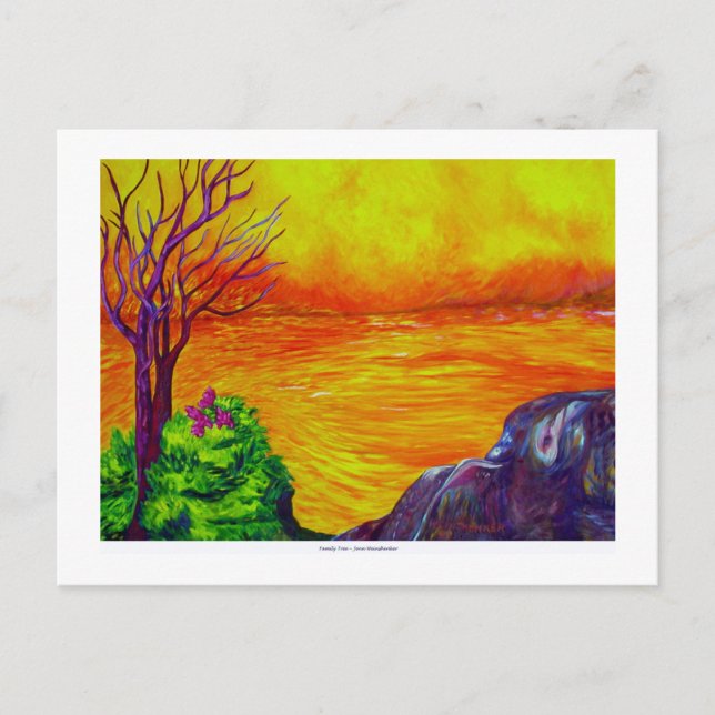 Family Tree POST CARD Postkarte (Vorderseite)