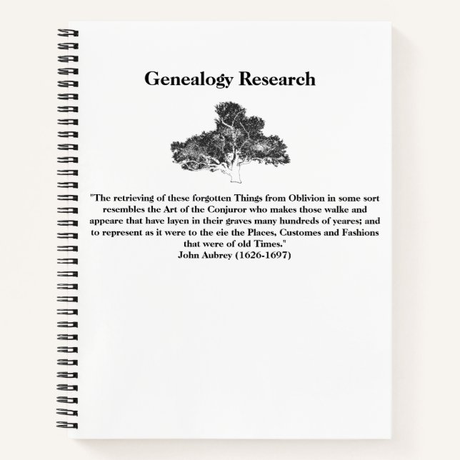 Family Tree Research Notebook Notizbuch (Vorderseite)
