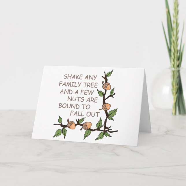 Family Tree Spaß Karte (Vorderseite)