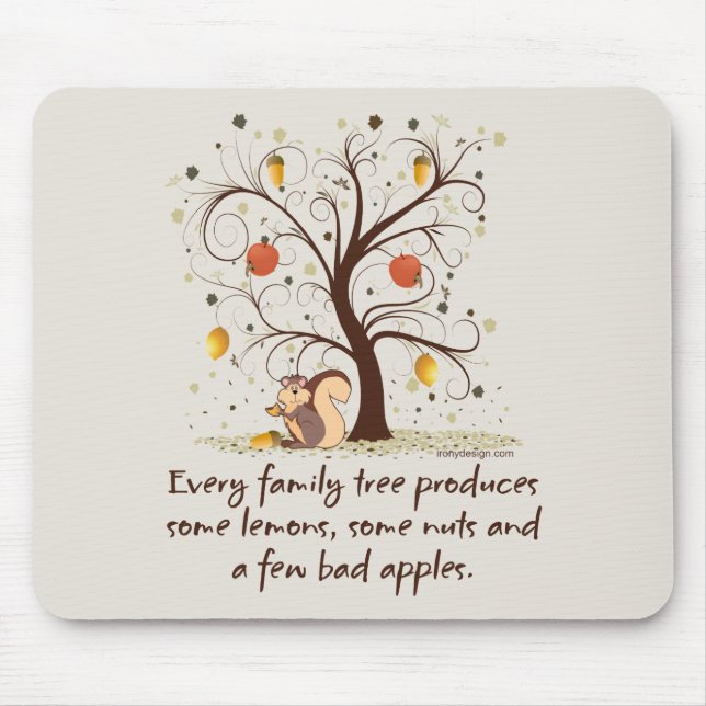 Family Tree Spaß Mousepad (Vorne)