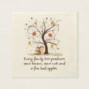 Family Tree Spaß Serviette