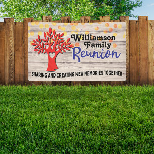 Family Tree Wiedersehen Rustic Summer GRILLEN Part Banner