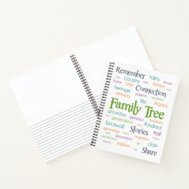 Family Tree Word Art Research Notizbuch