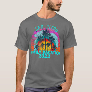 Family Vacation 2022 Vintage Retro San Diego Calif T-Shirt