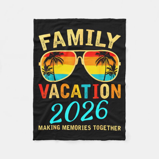 Family Vacation 2026 Beach Matching Summer Vacatio Fleecedecke (Vorderseite)