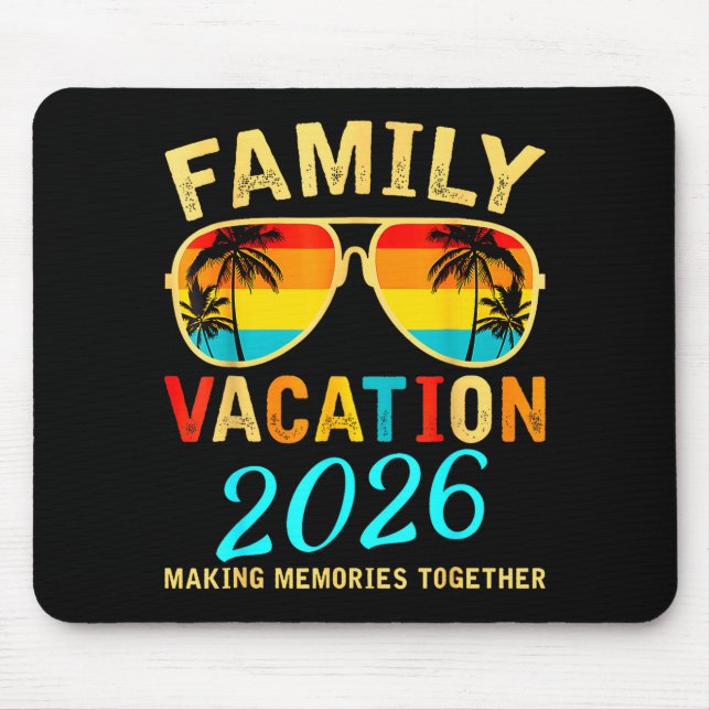 Family Vacation 2026 Beach Matching Summer Vacatio Mousepad (Vorne)
