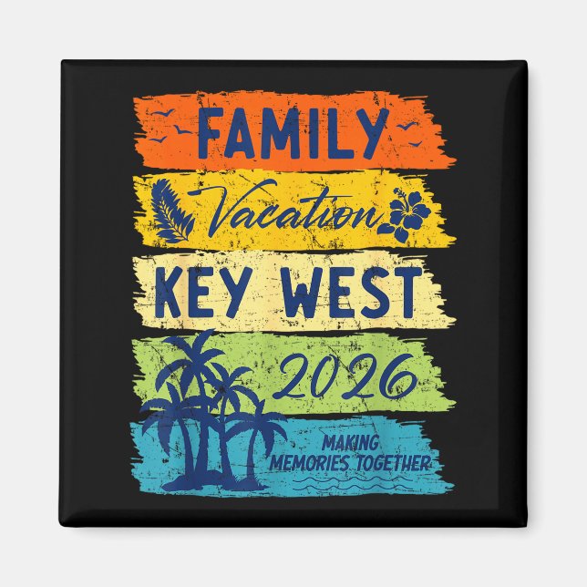 Family Vacation 2026 Key West Matching Summer Vaca Magnet (Vorne)