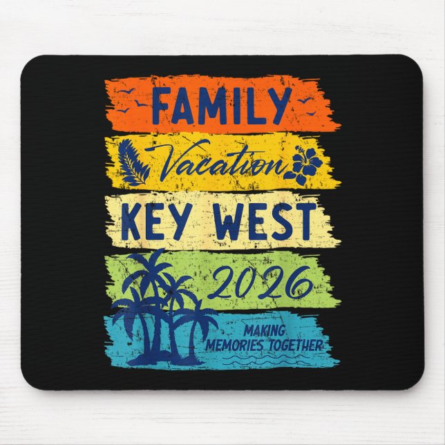 Family Vacation 2026 Key West Matching Summer Vaca Mousepad (Vorne)
