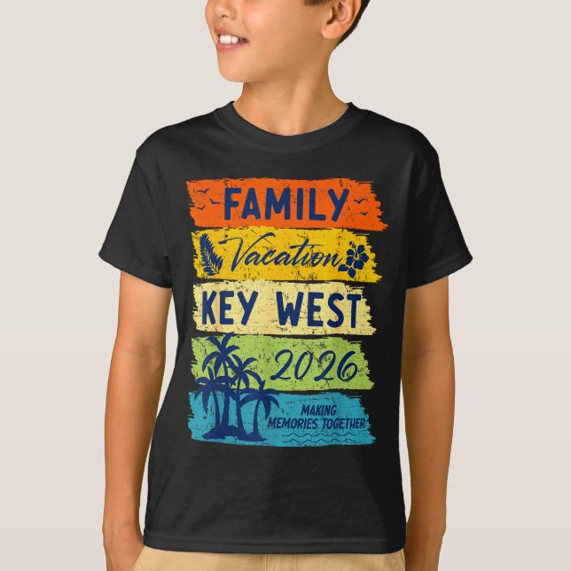 Family Vacation 2026 Key West Matching Summer Vaca T-Shirt (Vorderseite)