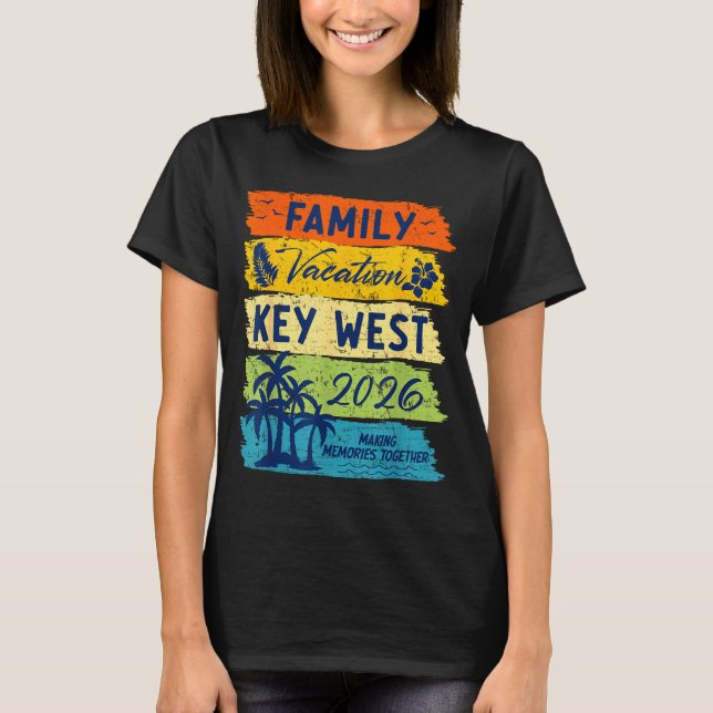 Family Vacation 2026 Key West Matching Summer Vaca T-Shirt (Vorderseite)