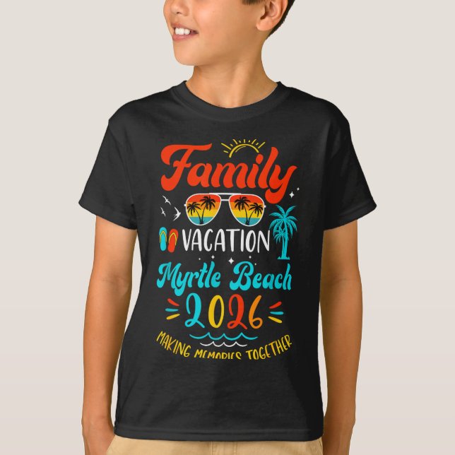 Family Vacation 2026 Myrtle Beach Matching Summer  T-Shirt (Vorderseite)