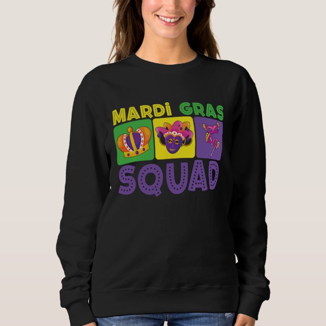 Family Vacation Couple Cute Mardi Gras Squad Sweatshirt (Vorderseite)