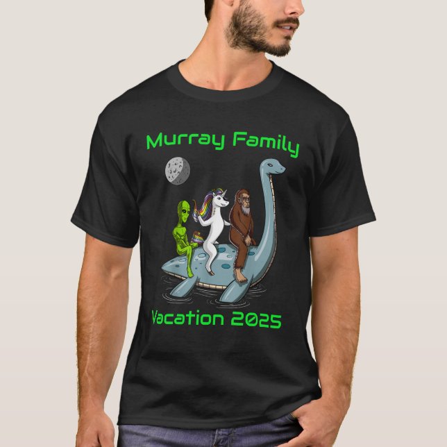 Family Vacation Group T-Shirt Bigfoot Unicorn Alie (Vorderseite)