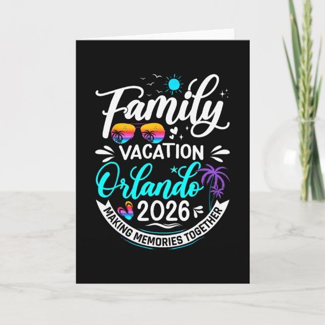 Family Vacation Orlando 2026 Beach Summer Vacation Karte (Vorderseite)