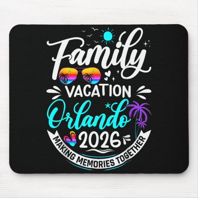 Family Vacation Orlando 2026 Matching Summer Vacat Mousepad (Vorne)