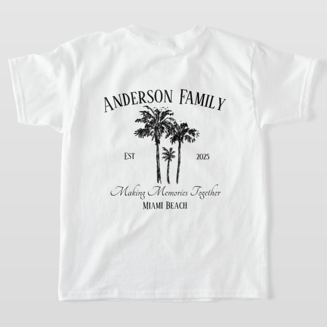 Family vacation Palm Tree Retro Summer T-Shirt (AblageHinten)
