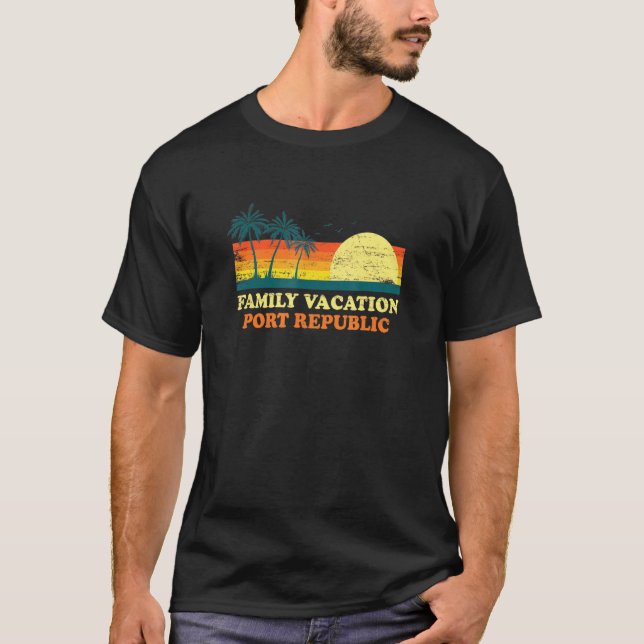 Family Vacation Port Republic American New Jersey T-Shirt (Vorderseite)
