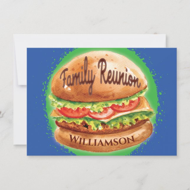 Family Wiedersehen Barbecue Picnic Einladung (Vorderseite)