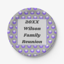 Family Wiedersehen Blue Gray Moderner Polka Dot