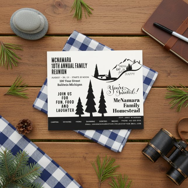 Family Wiedersehen Budget Friendly Einladung Flyer (Family Reunion Budget Friendly Invitation Flyer)