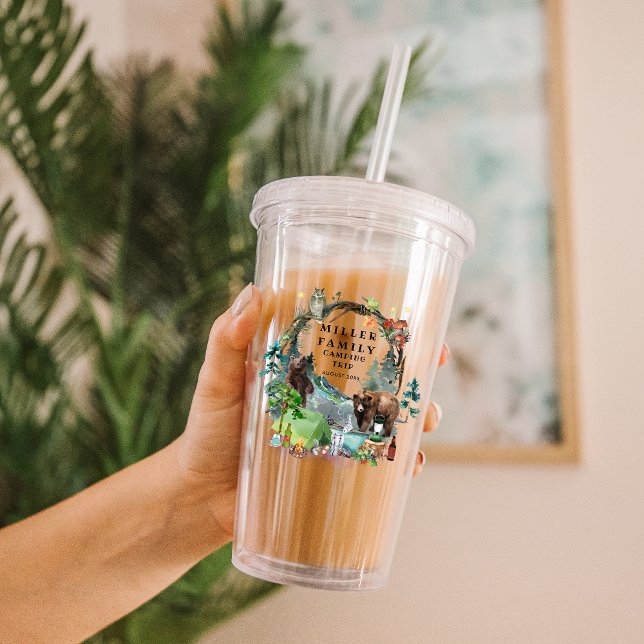 Family Wiedersehen Camping Road Trip Personalisier Acryltrinkbecher (Von Creator hochgeladen)